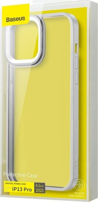 Kapak telefoni Baseus Crystal për iPhone 13 Pro, TPU PC, gri