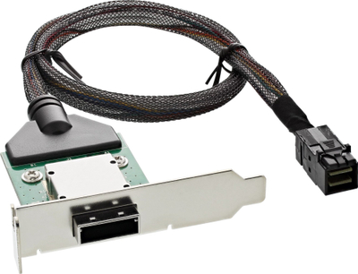 Adapter PCI InLine SAS HD LP, SFF-8088 në SFF-8643, 0.75m