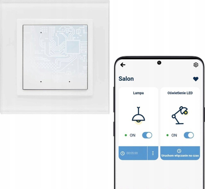 Паметен прекинувач за осветлување Simon 54 GO DEW1W.01/11, 1x16A, WiFi, бел