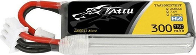 Bateri LiPo Gens Ace Tattu 300mAh 7.6V 75C 2S, për dronë