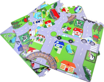 Tapet loje Jokomisiada STREET ZA2510, shkumë EVA, 4 pjesë, shumëngjyrësh
