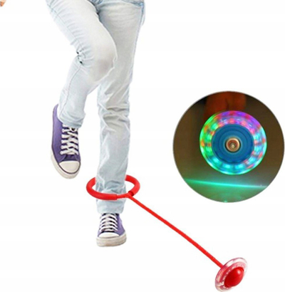 Lodër kërcimi me LED 824725, për këmbë, plastike, shumëngjyrëshe