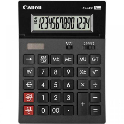 Kalkulator tavoline Canon AS120 II, 12 shifra, furnizim dual, gri