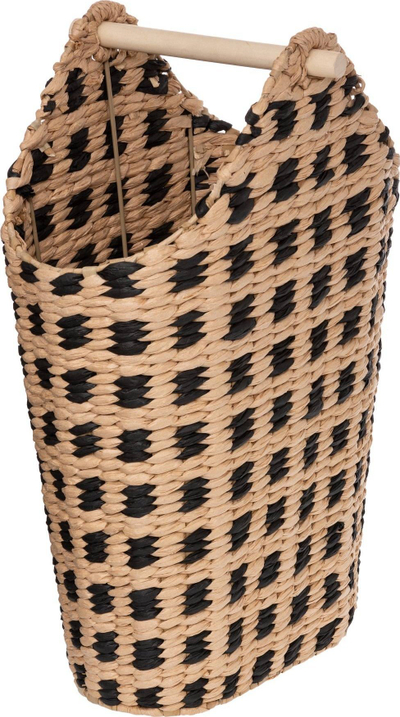 Mbajtëse letrash higjenike Homemaison Natural Black, 49.5 x 36.5 x 24.5 cm, natyrale e zezë