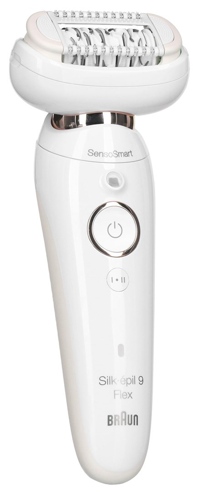 Depilator Braun Silk-épil 9 Flex SES 9003 3D, kokë fleksibile, përdorim në të thatë dhe në dush, i bardhë