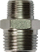 Fiting reduktues metalik 3/8" mashkull në 1/2" femër, ngjyrë argjendtë