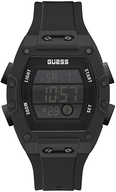 Orë digjitale Guess Tonneau GW0340G4, e zezë