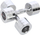Hantelë kromi HMS CHD05, set 2x5kg, çelik inox, argjendtë