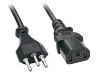 Kabllo rryme Lindy IEC 30418, IEC320 C13, 3m, e zezë