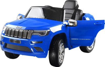 Makine elektrike për kalamaj Jeep Grand Cherokee, me bateri, me telekomandë për prindërit, blu me shkëlqim