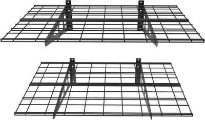 Raf muri Ergosolid PG24, çelik i ftohtë, mban deri 90 kg, i zi