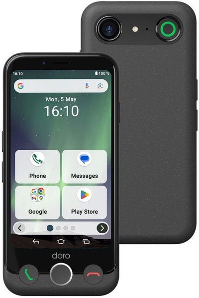 Телефон Doro AURORA A10, 4.5\", 64GB, црн