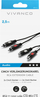 Kabllo zgjatues audio Vivanco 46018, RCA 2x mashkull në 2x femër, 2.5m, e zezë