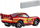 Makine lodër Disney Pixar Cars Lightning McQueen NASCAR 95, metal, e kuqe