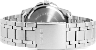 Машки часовник Casio Enticer MTP-1314D-1AVDF, аналоген кварц, не'рѓосувачки челик, сребрен со црн бројчаник