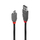 Kabllo USB Lindy Anthra Line, USB A në microUSB, 5 m, gri