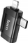 Adapter OTG Hoco 2n1, Type‑C mashkull edhe Lightning mashkull në USB‑A femër, gri
