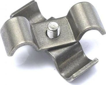 Set mbajtëse tuba ajri dhe frena inox, 1/4", 10 copë, gri metalik