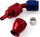 Fiting tubi TurboWorks AN8 PTFE, 45°, alumin, kuq e blu