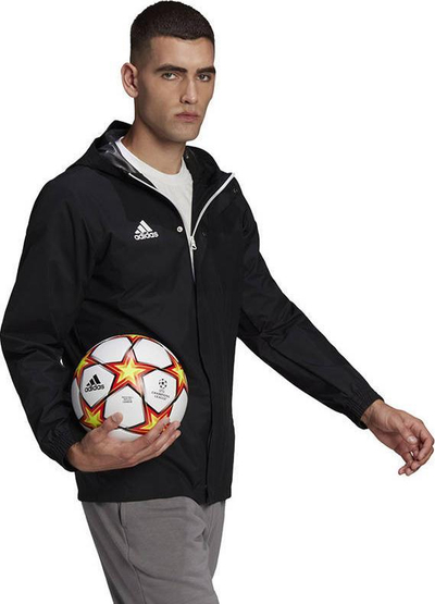 Xhaketë shiu Adidas ENT22 për meshkuj, me kapuç, me zinxhir, e zezë