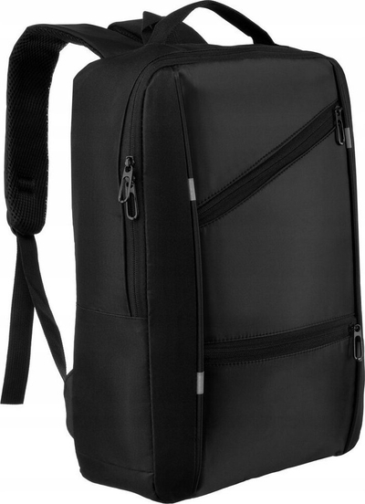 Çantë shpine udhëtimi Peterson, 20L, portë USB, për laptop 15", e zezë