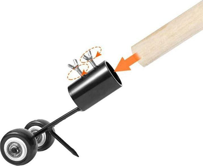 Gërvishtës për barëra Graphite AG394E, për fuga pllakasash, metalik, i zi