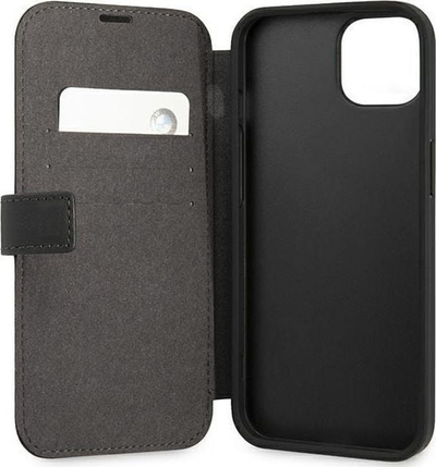 Mbrojtëse telefoni BMW Signature BMFLBKP13SSLLBK për iPhone 13 mini 5.4\", tip book, e zezë