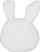 Set jastëkësh fëmijësh KANPUR Bunny, pambuk, 53 x 43 cm, bardhë e zi