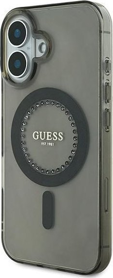 Kapak telefoni Guess GUHMP16MPFTDTEK, për iPhone 16 Plus 6.7", MagSafe, i zi