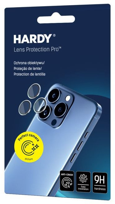 Mbrojtës lente 3MK Hardy Rainbow Pro për iPhone 16 / 16 Plus, xham 9H, transparent