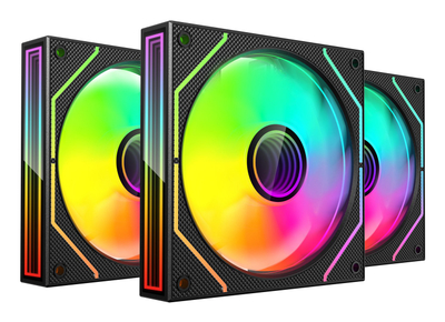 Set ventilatorësh PC Mars Gaming MF-3DPROKIT, 3x 120mm PWM ARGB, Infinity Mirror 3D, me telekomandë