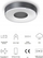 Plafonierë LED Steinel RS 200 C, IP54, Bluetooth, e bardhë