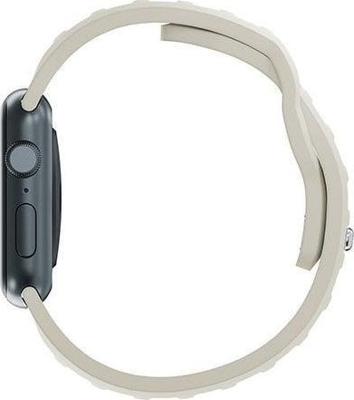 Rrip ore 3mk Silicone për Apple Watch, silikon, 42 45mm, bezhë
