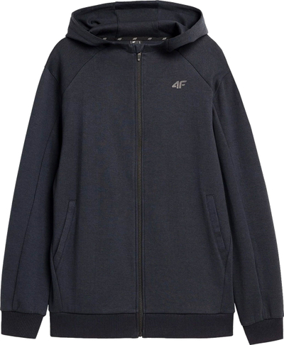 Bluzë me kapuç për burra 4F H4Z21-BLM019, me zinxhir, ngjyrë blu navy