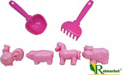 Set rëre Hemar Rooster, 9 pjesë, për fëmijë, rozë vjollcë