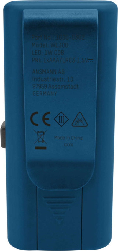 Dritë pune Ansmann WL30B, COB LED 1W, 40 lm, blu