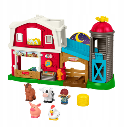 Lodër edukative Fisher Price Little People Music Farm Animal Care JGX10, fermë muzikore interaktive, shumëngjyrëshe