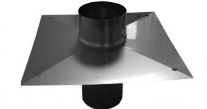 Pllakë çatie Jeremias TNEW0626130, për tub oxhaku fi 130 mm, metalike