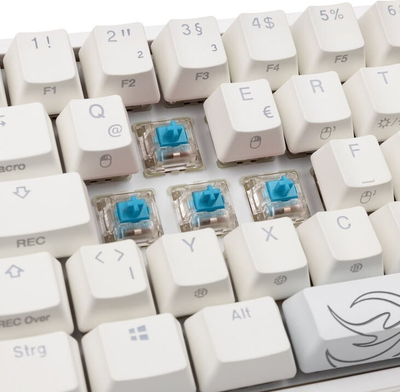 Tastierë gaming Ducky One 2 Pro Mini White Edition, mekanike Cherry MX Blue, RGB, e bardhë