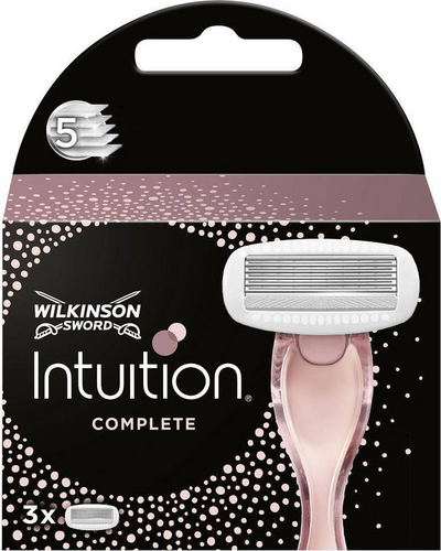 Tehë rezervë Wilkinson Sword Intuition Complete, 5 tehe, 3 copë, të zeza