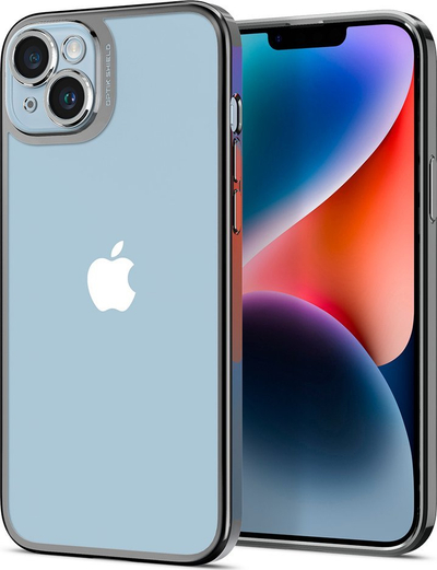 Kapak telefoni Spigen Optik Crystal për iPhone 14 Plus, transparent, gri krom