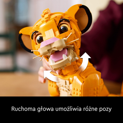 Lodër ndërtimi LEGO Disney The Lion King Young Simba 43247, set koleksionues, për të rritur, shumëngjyrëshe
