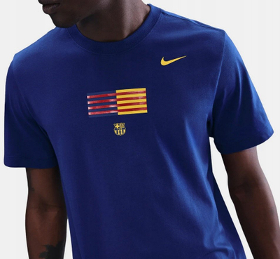 Bluzë Nike FC Barcelona Crest Tee M HQ8396-455, pambuk, për burra, blu
