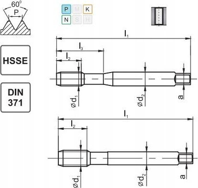 Gërshërëz filetuese FANAR UNF 3/8-24 DIN-371B, HSSE, metal