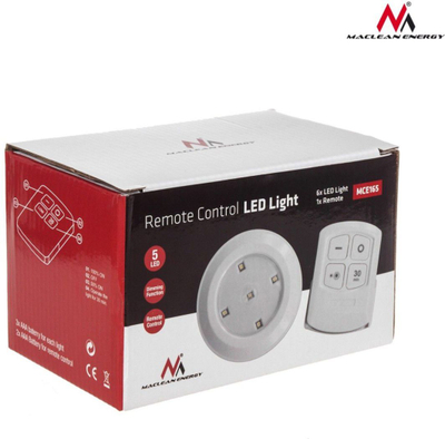 Set llamba me telekomande Maclean, LED, 6 copë, të bardha