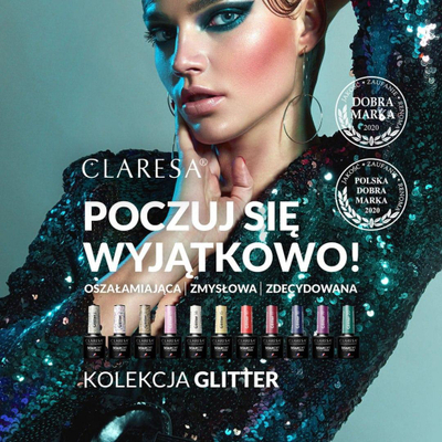 Лак гел за нокти Claresa со сјај 16, 5 g, со сјај, корална боја