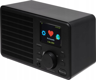 Radio interneti Denver IR-122, Wi-Fi, Bluetooth, e zezë