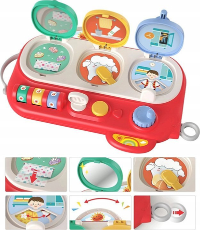 Board edukativ për kalamaj Little Explorers, ndijor kreativ, i kuq