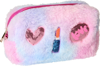 Çantë kozmetike Create It Make up Pouch Furry, madhësi kompakte, me material furry, shumëngjyrëshe
