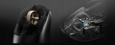 Maus lojërash VGN Dragonfly F1, pa tela, nano skin-like, i bardhë